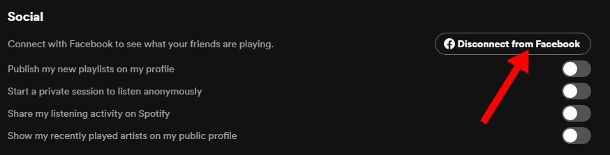 Odłącz swoje Spotify Z Facebooka