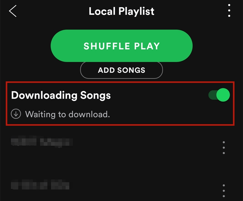 Alleen wanneer Spotify Nummers worden gedownload Kun je ze offline beluisteren