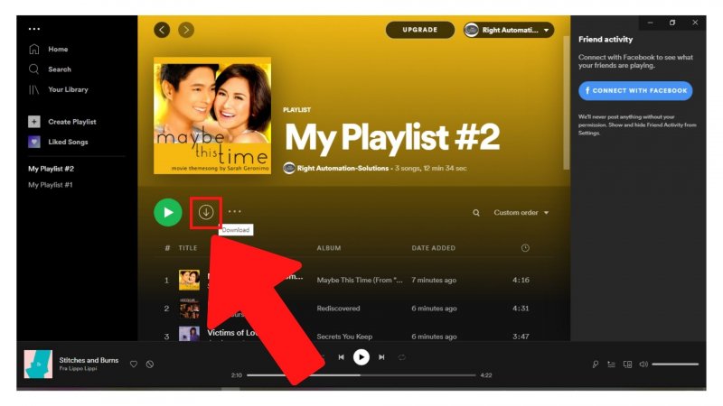 다음을 사용하여 노래 다운로드 Spotify 앱