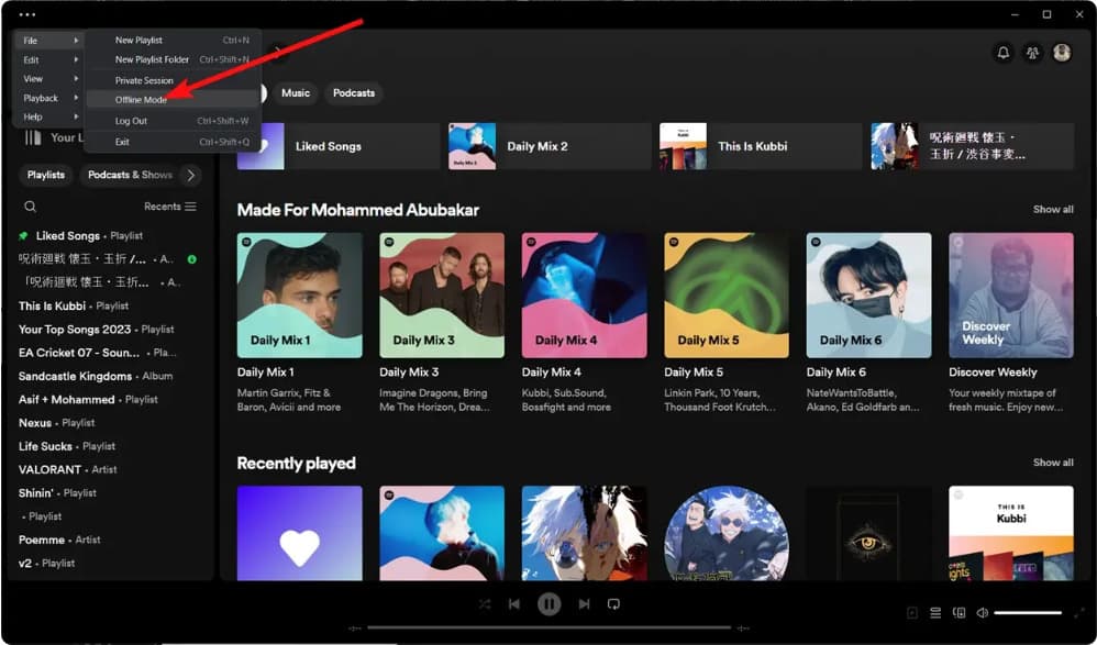 Spotify Offline Mode