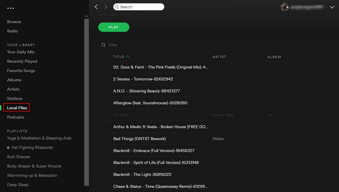 SoundCloud 로컬 파일 찾기