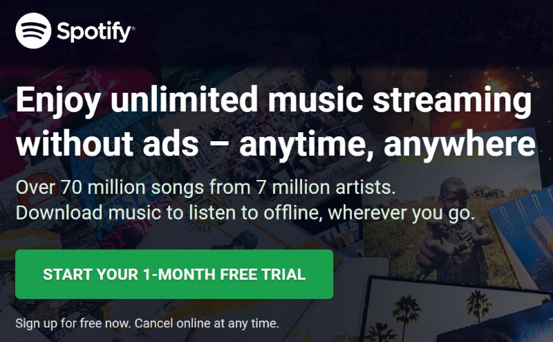 得到 Spotify 高級試用