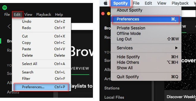 Open Your Spotify Application And Hit The “Preferences” Button
