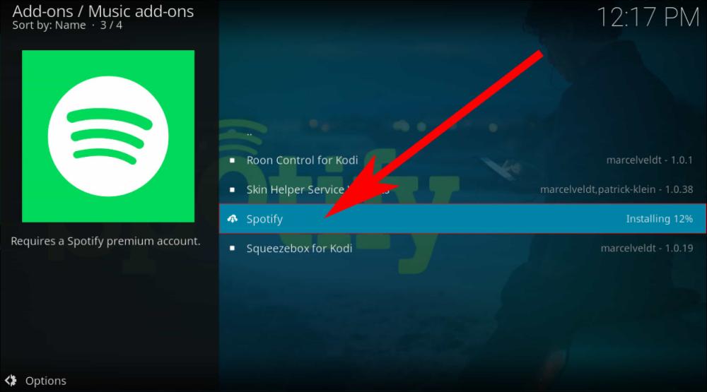 Install Spotify Kodi Addon