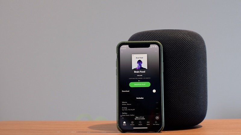 Jogando Spotify Música no Homepod