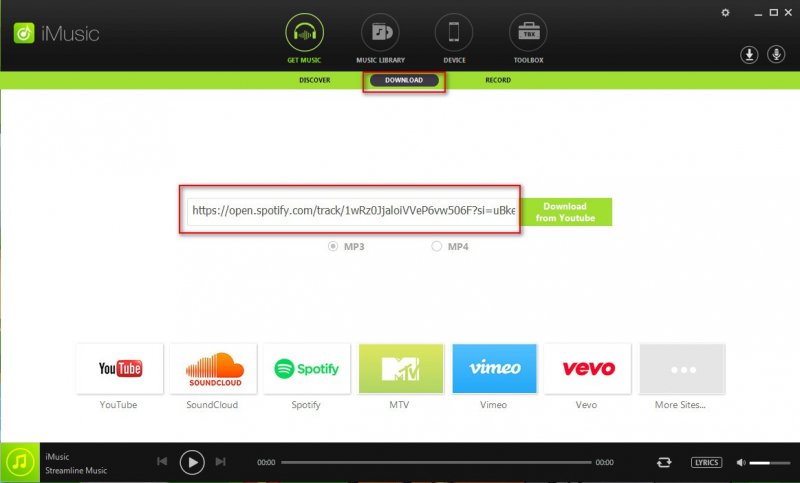 iMusic-Uma alternativa para Spotify Downloader de música Deezer