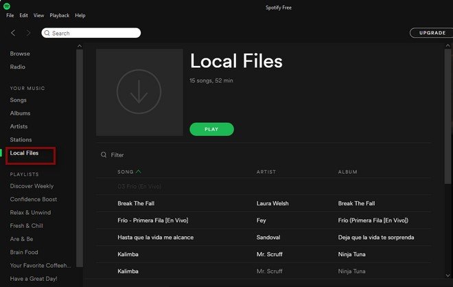 Look For The “Local Files” Option