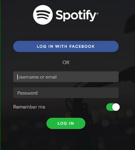 Faça login no seu Spotify Conta no seu computador pessoal