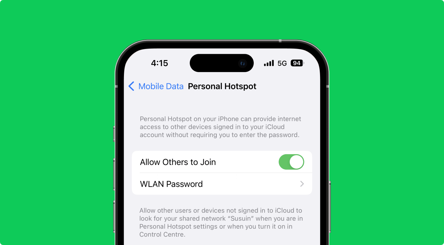 Use Mobile Hotspot to Fix Spotify Error Code 30