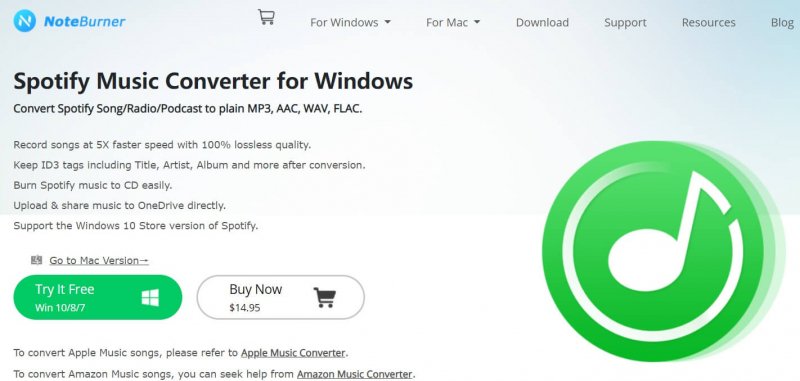 NoteBurner Spotify Muziek converter