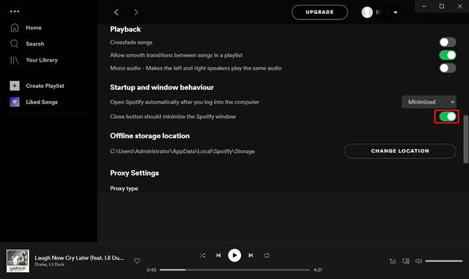 Activer Spotify Lecture en arrière-plan sur les ordinateurs