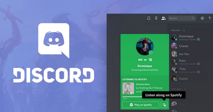 Conexão de Spotify discordar