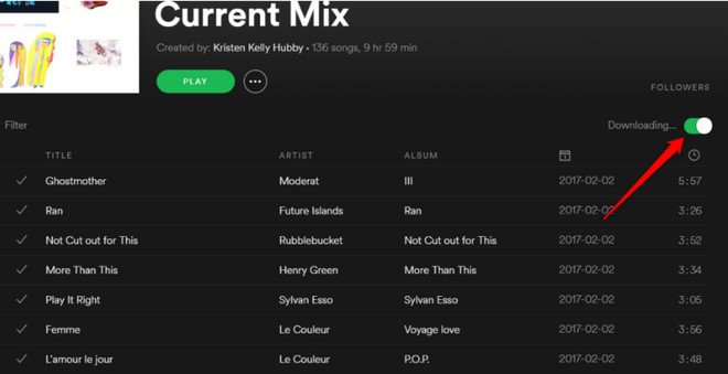 Jouer à Spotify Hors ligne avec Premium à l'aide de votre ordinateur