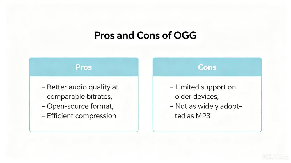 OGG Pros And Cons
