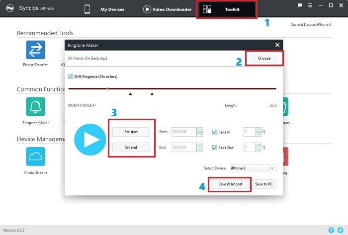 Import Your Converted Songs to Application