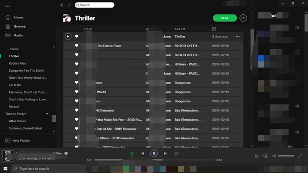 Sélectionnez les morceaux sur lesquels dupliquer une liste de lecture Spotify