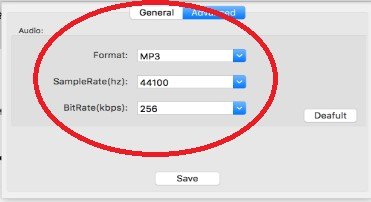 Seleziona il formato di output
