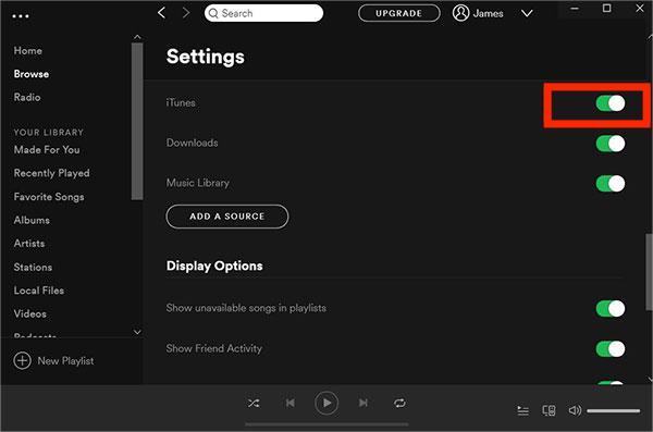 Spotify 顯示本地文件