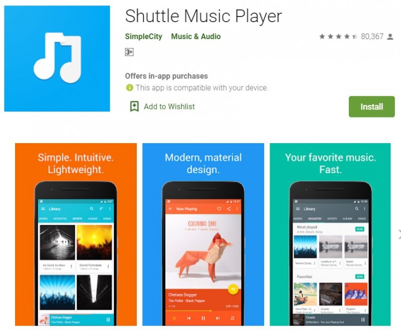 Shuttle Music Player