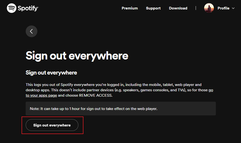 Esci Spotify Ovunque