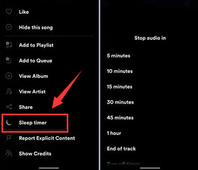 設置睡眠定時器 Spotify 在你的 iPhone 上