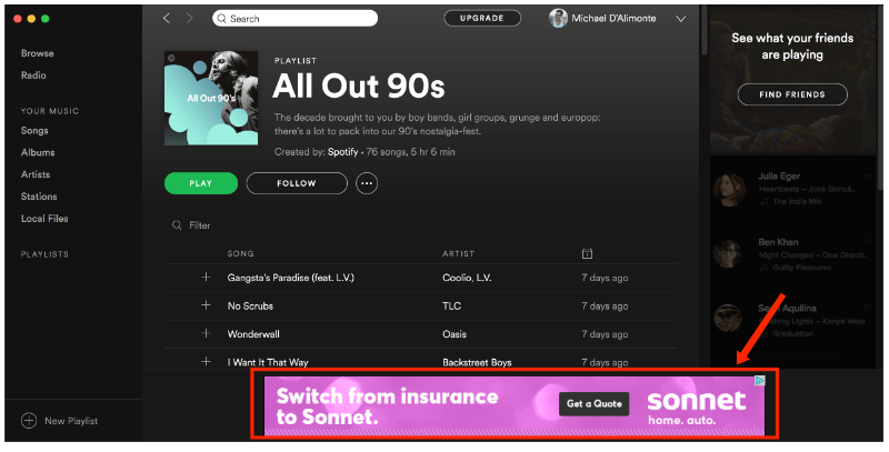 Spotify Anuncios gratuitos