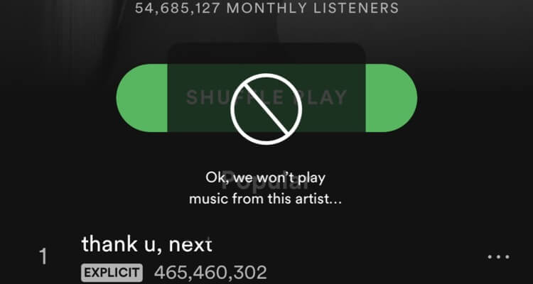 Spotify geblokkeerd