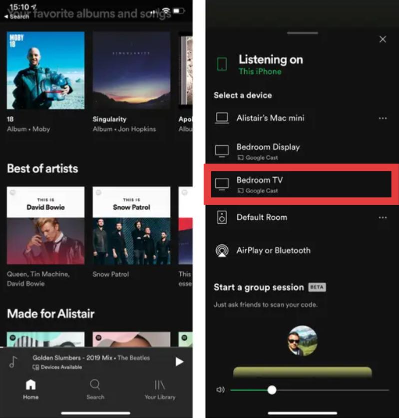 Spotify コネクトキャスト Spotify 音楽