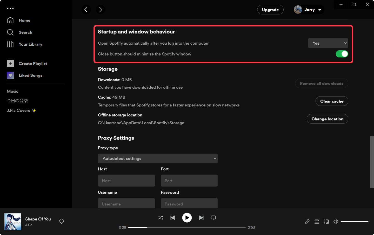 Spotify im Hintergrund auf dem PC