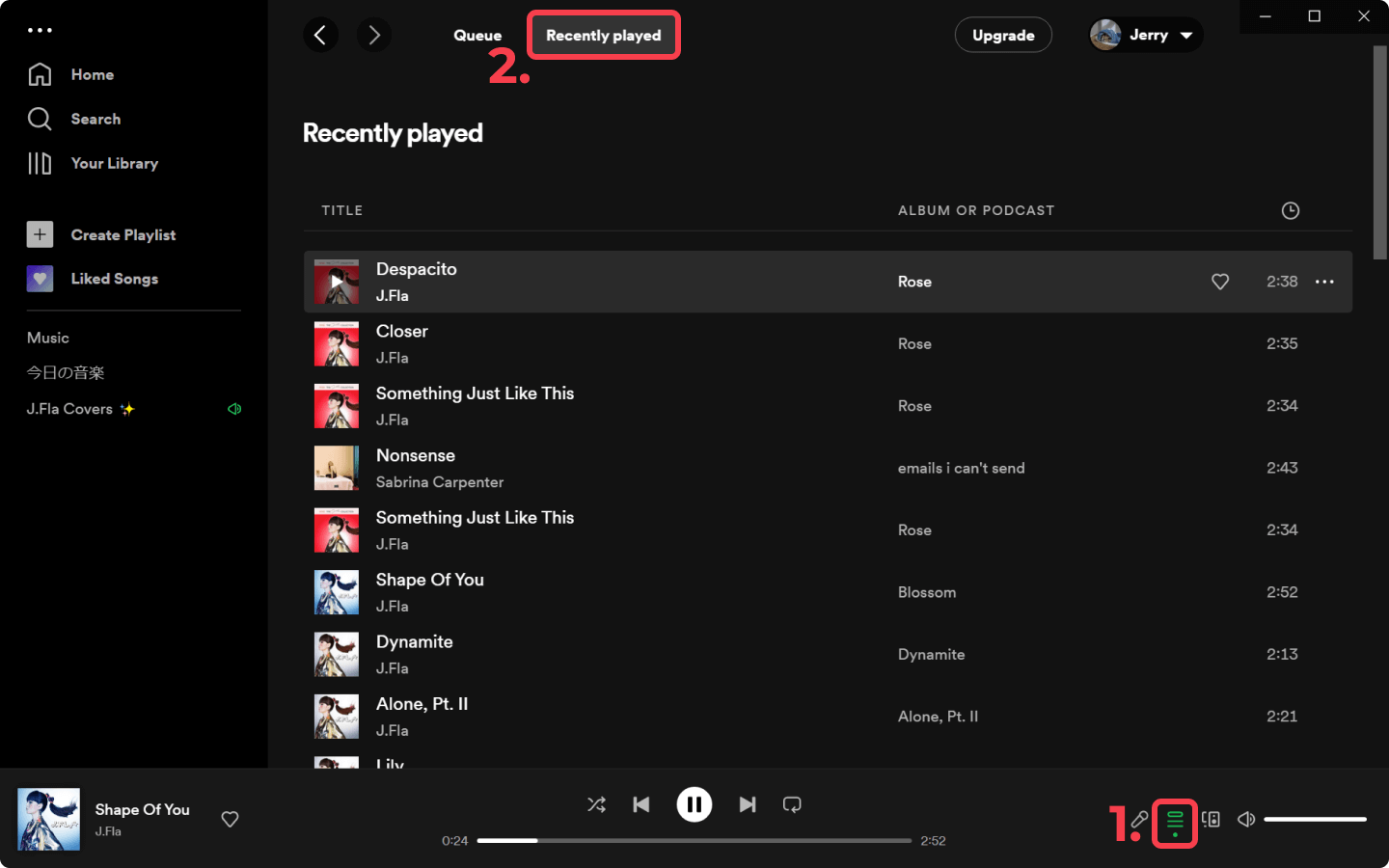 檢查您的播放歷史 Spotify