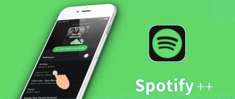 Pose Spotify++ au téléphone portable