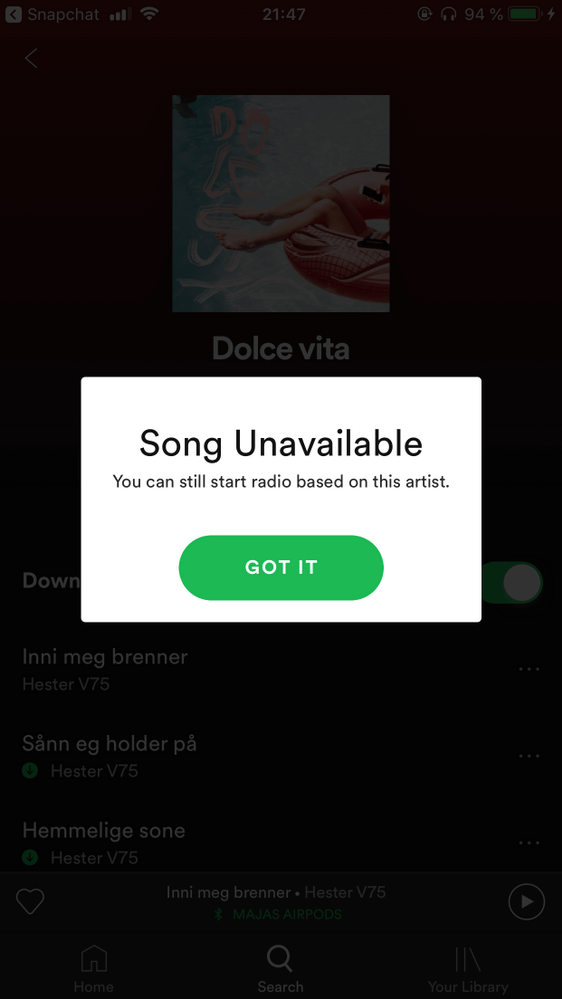 Spotify Songs Disappeared