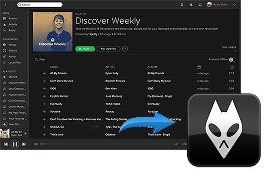 Transfer
 Spotify 音楽をFoobar2000に