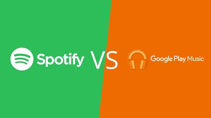 Spotify Приложение против Google Play Music