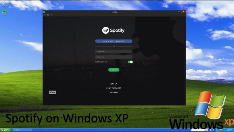 Spotify Lavorare su WinWindows XP