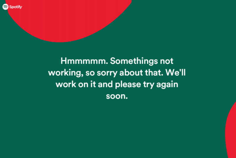 Spotify Inpackad Fungerar inte
