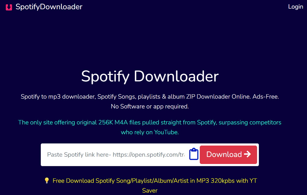 SpotiSongDownloader Конвертировать Spotify песни