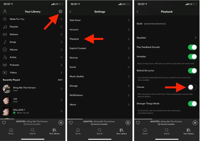 Le processus pour désactiver la fonctionnalité vidéo dans Spotify