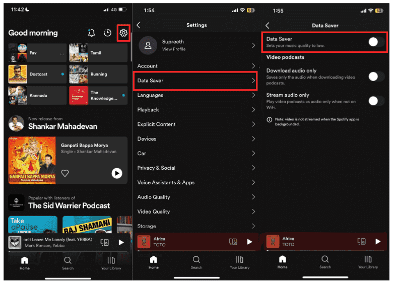 Activeer de databesparingsmodus