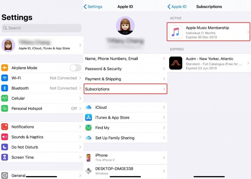 Assurez-vous que votre abonnement Apple Music est actif