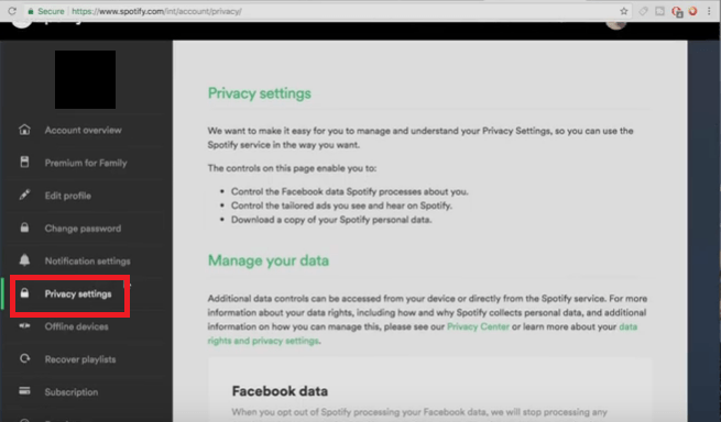Click on Privacy Settings