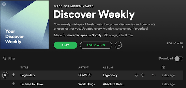 Discover Weekly