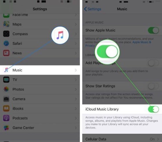  Enable iCloud Music Library