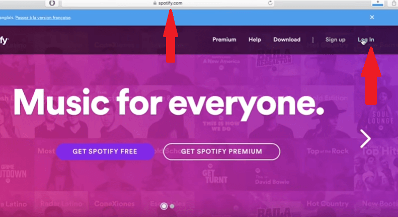 Allez à  Spotify Site Web à supprimer Spotify Compte