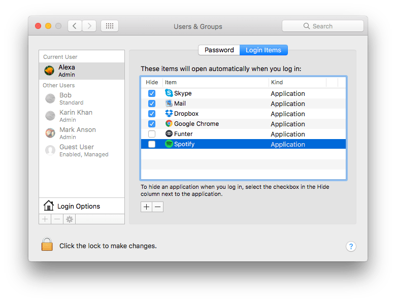 Through System Preferences