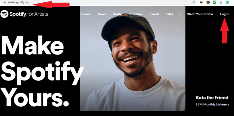 Ve a Spotify para el panel de artistas