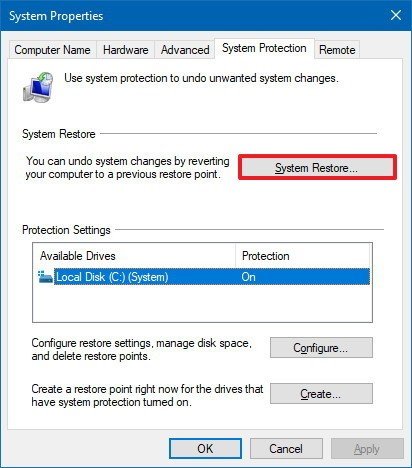  Undo Changes using System Restore