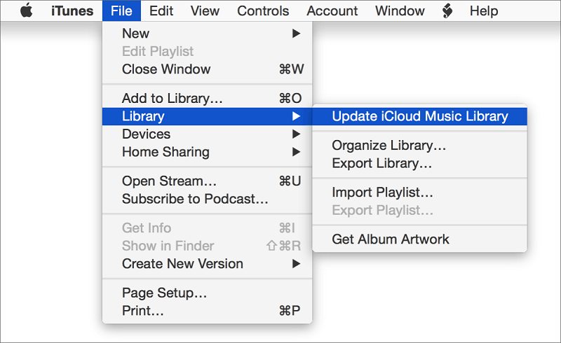 Atualize sua biblioteca de músicas do iCloud no iTunes