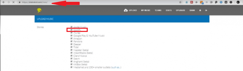 Subir música a un servicio de distribución de música aprobado