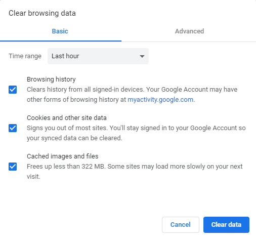 清除瀏覽數據以修復無法在 Chrome 上播放 Twitter 視頻